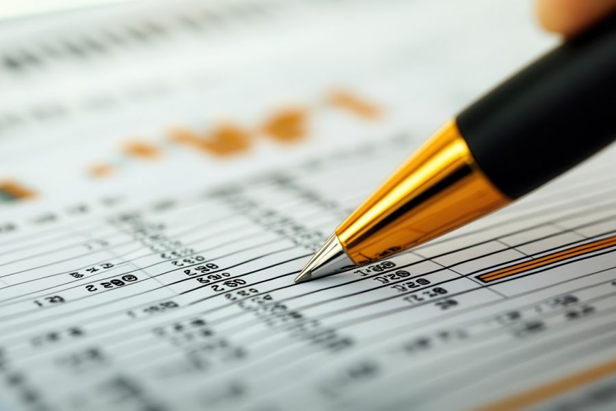 Young professional creating a budget and planning financial goals.