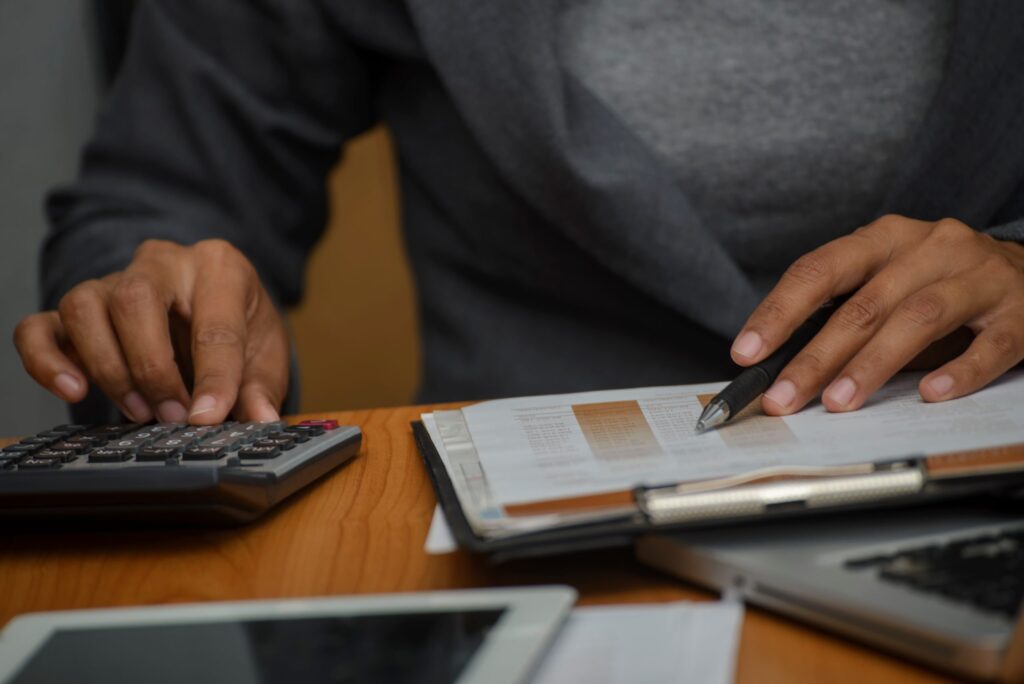 Financial planner reviewing tax documents for gifting strategies