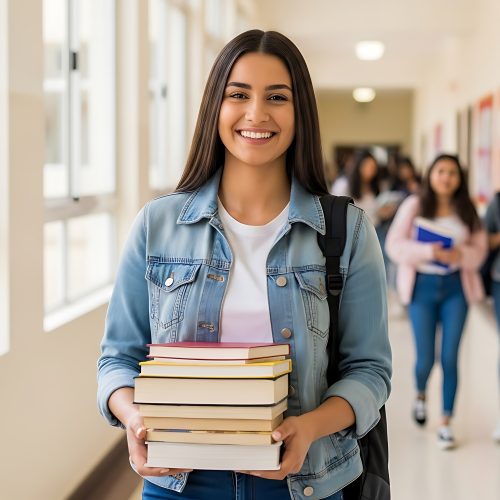 College student in school